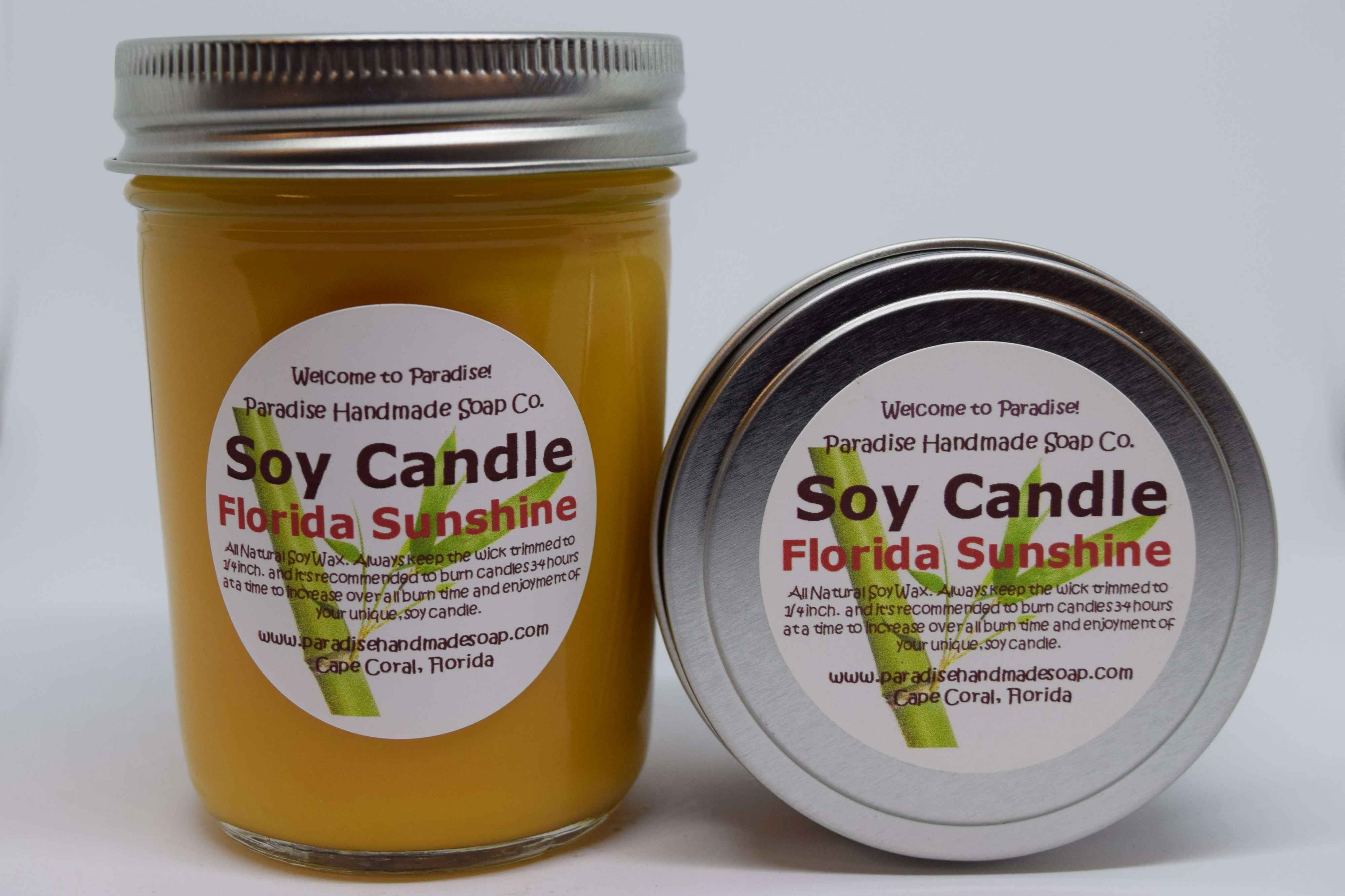 Florida Sunshine Candle Paradise Handmade Soap Co.